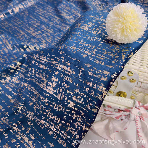 Warp Knitting Velvet With Foil Printing For Curtain